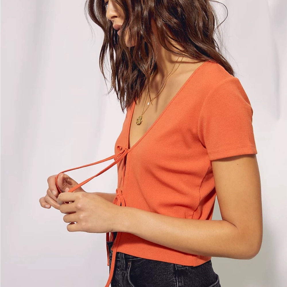 Orange Aritzia top